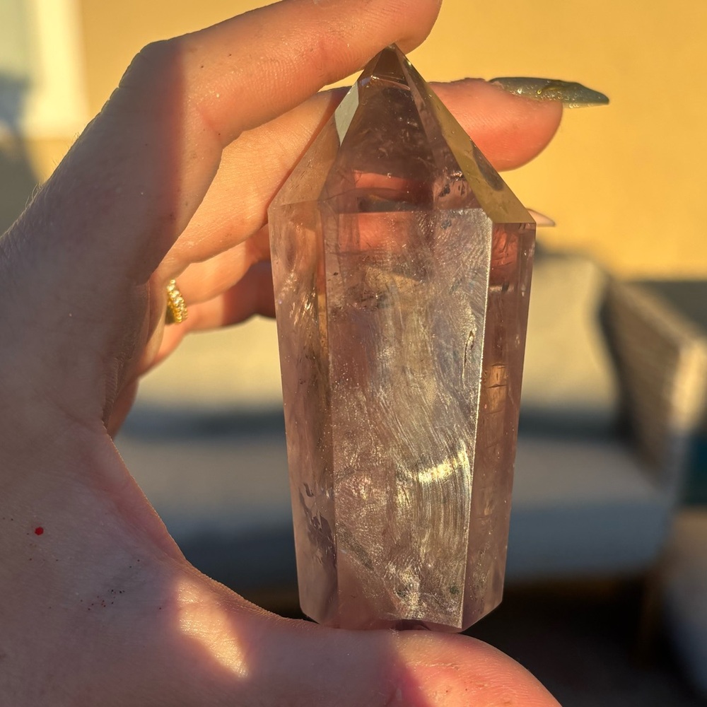 Crystal Point Prism amethyst god’s thumbprint